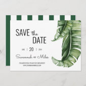 Banana Leaf Landschaft Save the Date Einladung (Vorne/Hinten)