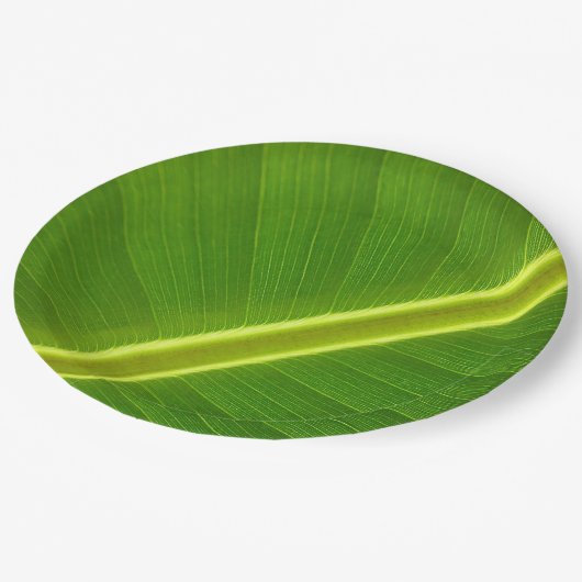 Banana Leaf Macro Pappteller (Schrägansicht)