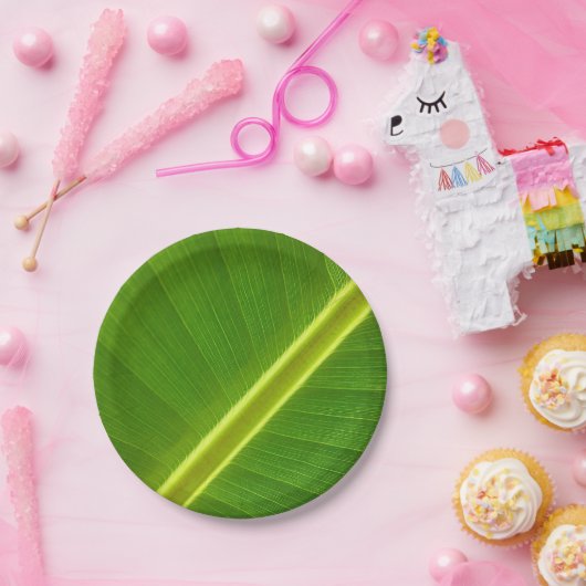 Banana Leaf Macro Pappteller (Party)