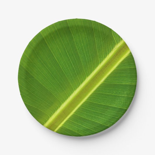 Banana Leaf Macro Pappteller (Vorderseite)