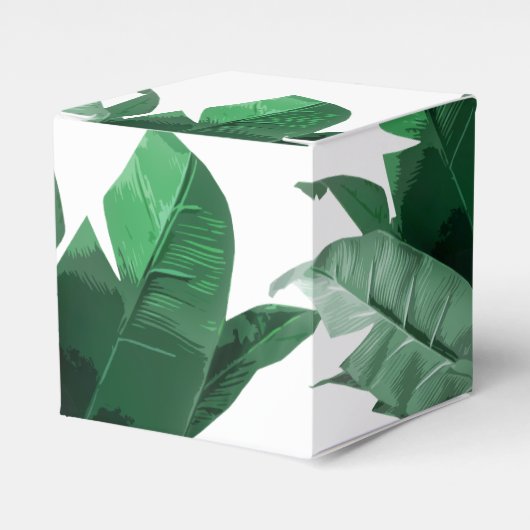 Banana Leaf Print Square Gefallen Box Geschenkschachtel (Vorderseite)
