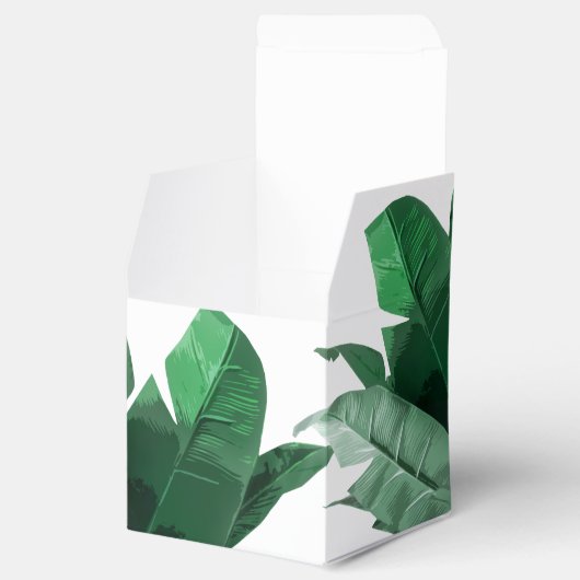 Banana Leaf Print Square Gefallen Box Geschenkschachtel (Geöffnet)