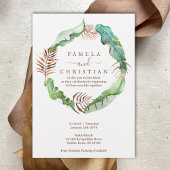 Banana Leaf Wreath Wedding Einladung