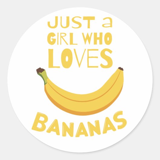 Banana-Liebe Runder Aufkleber (Vorderseite)