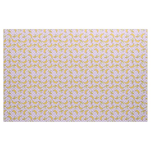 Banana Lila Polka Dot Pattern Stoff (Fat Quarter (45,7 x 55,9 cm))