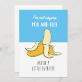 Banana Little Overripe Funny Geburtstagsgeschenk Einladung (Vorne/Hinten)