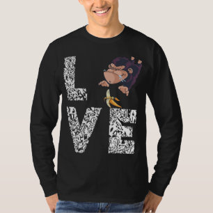 Banana Lover Funny Monkey Tropischer Sommer Obst L T-Shirt