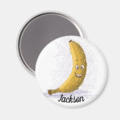 Banana lustiger individuelle Name niedlicher Kühls Magnet (Vorderseite/Rückseite)