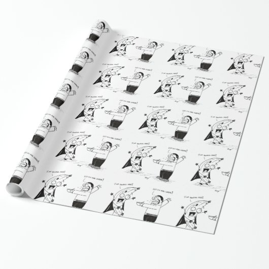 Banana Man Funny Cartoon Wrapping Paper Geschenkpapier (Ungerollt)