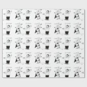Banana Man Funny Cartoon Wrapping Paper Geschenkpapier (Flach)