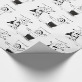Banana Man Funny Cartoon Wrapping Paper Geschenkpapier (Ecke)
