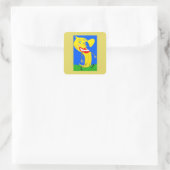 Banana 🍌 Man Quadratischer Aufkleber (Tasche)