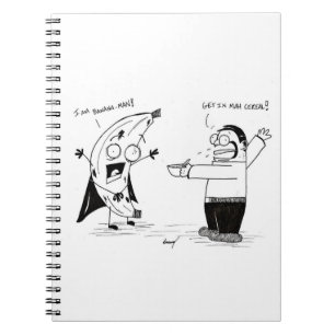 Banana Mann Lustiges Cartoon-Notizbuch Notizblock