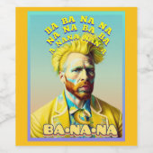 BANANA-MANN WEINETIKETT (Einzelnes Label)