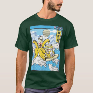 Banana mit Milchkarton surfen Japan Waves Kawaii T-Shirt