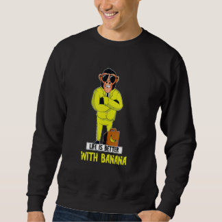 Banana Monkey Suit Vegan Food Banana Sweatshirt