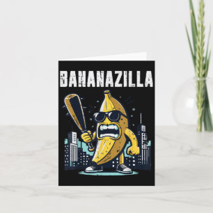Banana-Monster Bananazilla Lustiges Obst Meme Männ Karte