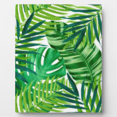 Banana Monstera Palm Grüne tropische Blätter Fotoplatte (Vorderseite)