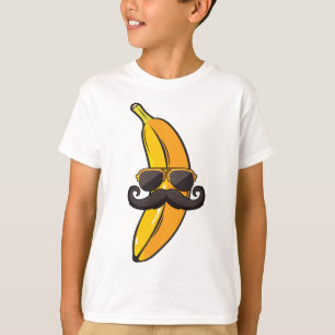 Banana Mustache Sonnenbrille Face Funny Fruit Cool T-Shirt