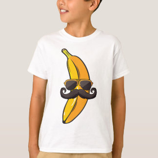 Banana Mustache Sonnenbrille Face Funny Fruit Cool T-Shirt