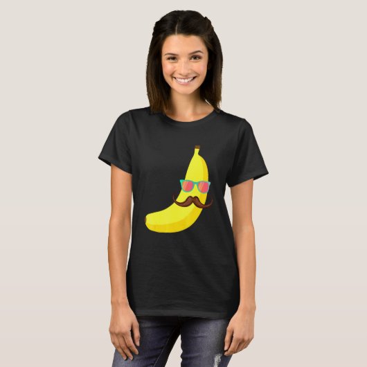 Banana Mustache Sonnenbrille Sommerurlaub Tropic T-Shirt (Vorne ganz)