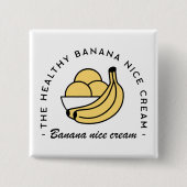 Banana nice Creme gesund Sommer Früchte Ästhetik Button (Vorderseite)
