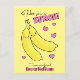 Banana Niedlich Kids Valentinstag Kawaii Postkarte