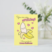 Banana Niedlich Kids Valentinstag Kawaii Postkarte (Stehend Vorderseite)