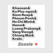 Banana Pancake Trail / Circuit Aufkleber (Blatt)