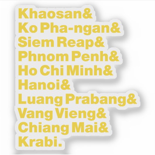 Banana Pancake Trail / Circuit Aufkleber (Vorderseite)