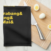 Banana Pancake Trail / Circuit Geschirrtuch (Viertel Falte)