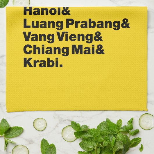 Banana Pancake Trail / Circuit Geschirrtuch (Gefaltet)