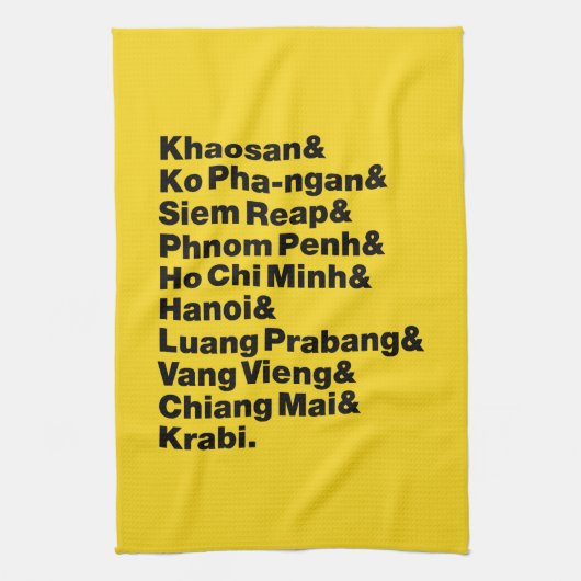 Banana Pancake Trail / Circuit Geschirrtuch (Vertikal)