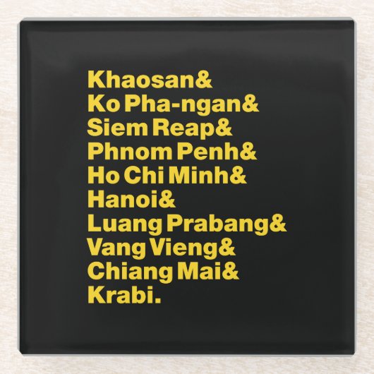 Banana Pancake Trail / Circuit Glasuntersetzer (Vorderseite)