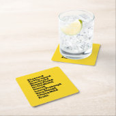 Banana Pancake Trail / Circuit Rechteckiger Pappuntersetzer (Vor Ort)