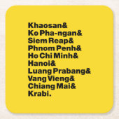 Banana Pancake Trail / Circuit Rechteckiger Pappuntersetzer (Vorderseite)