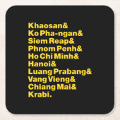 Banana Pancake Trail / Circuit Rechteckiger Pappuntersetzer (Vorderseite)