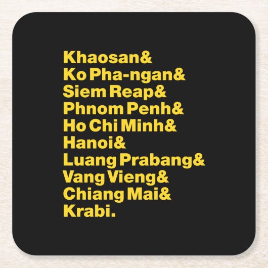 Banana Pancake Trail / Circuit Rechteckiger Pappuntersetzer (Vorderseite)