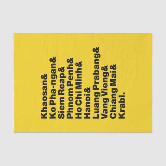 Banana Pancake Trail / Circuit Seidenpapier (Vorderseite)