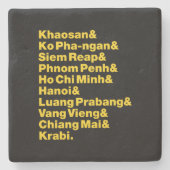 Banana Pancake Trail / Circuit Steinuntersetzer (Vorderseite)