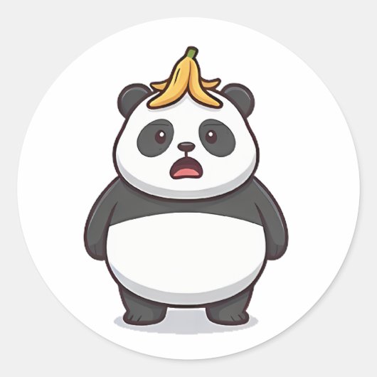 Banana Panda Runder Aufkleber (Vorderseite)