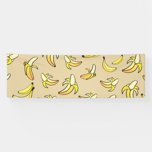Banana Pattern Banner (Horizontal)