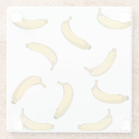 Banana Pattern Glasuntersetzer (Rückseite)