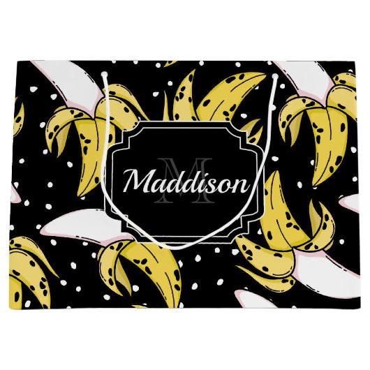 Banana Pattern Große Geschenktüte (Vorderseite)