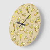 Banana Pattern Große Wanduhr (Winkel)