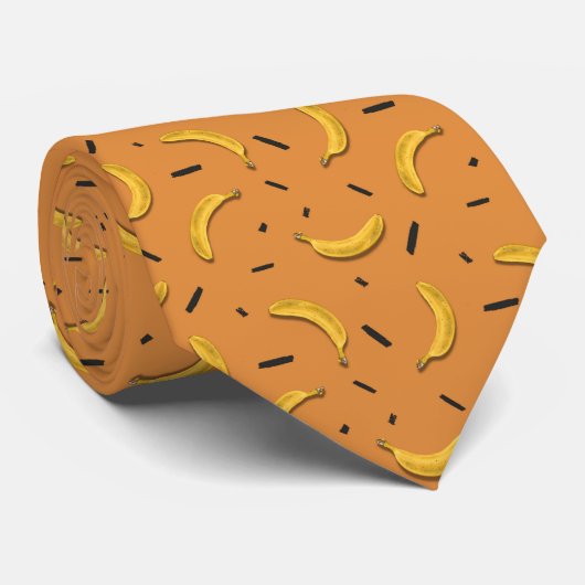 Banana Pattern Necktie Krawatte (Gerollt)