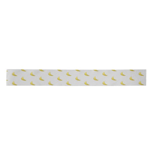 Banana pattern on gray satinband (Vorderseite)