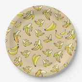 Banana Pattern Pappteller (Vorderseite)