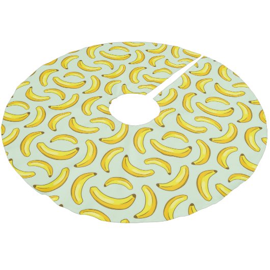 Banana Pattern Polyester Weihnachtsbaumdecke (Schrägansicht)