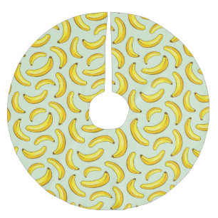 Banana Pattern Polyester Weihnachtsbaumdecke